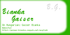 bianka gaiser business card